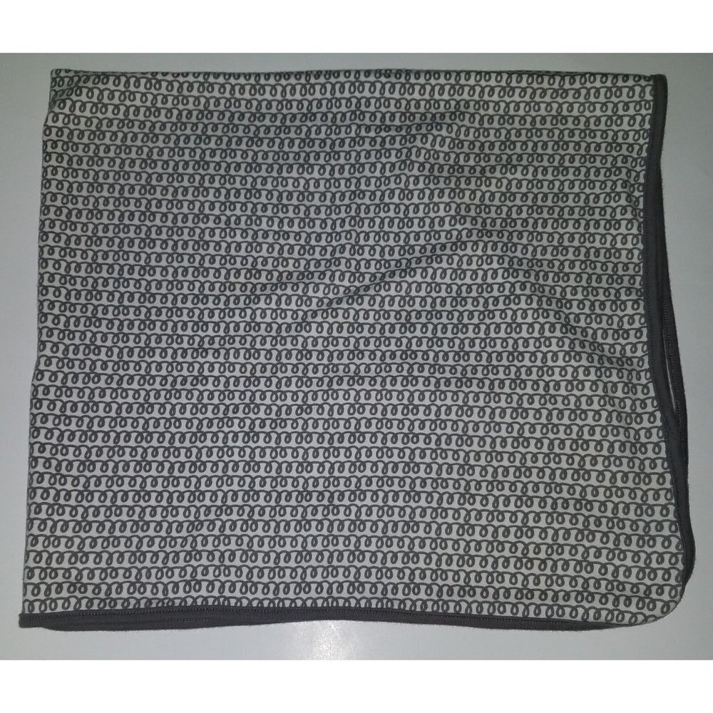 Petunia Pickle Bottom Gray White Spiral Receiving Blanket Lovey SPOT AS IS